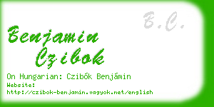 benjamin czibok business card
